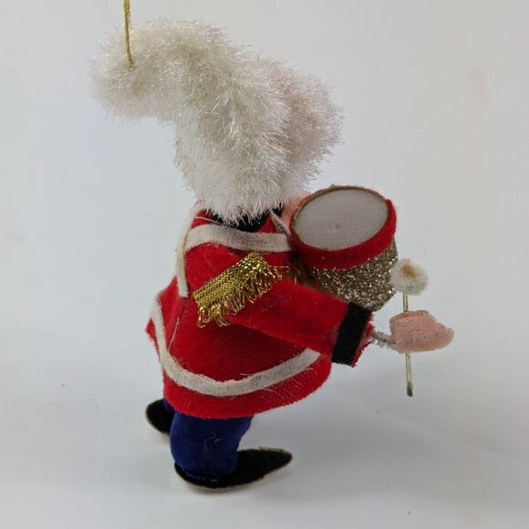 Vintage Drummer Boy Christmas Tree Ornaments Drum Major Soldier 50s MCM Holiday - Picture 11 of 16